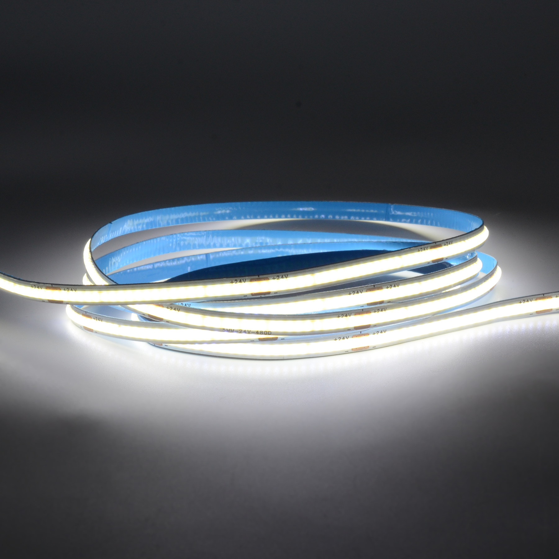  LED COB Strip Light, Seamless, 5M Reel, IP20, 24V, 5mm Wide