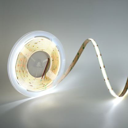  LED COB Strip Light, Seamless, 5M Reel, IP20/IP65, 24V, 10mm/12mm Wide, CCT