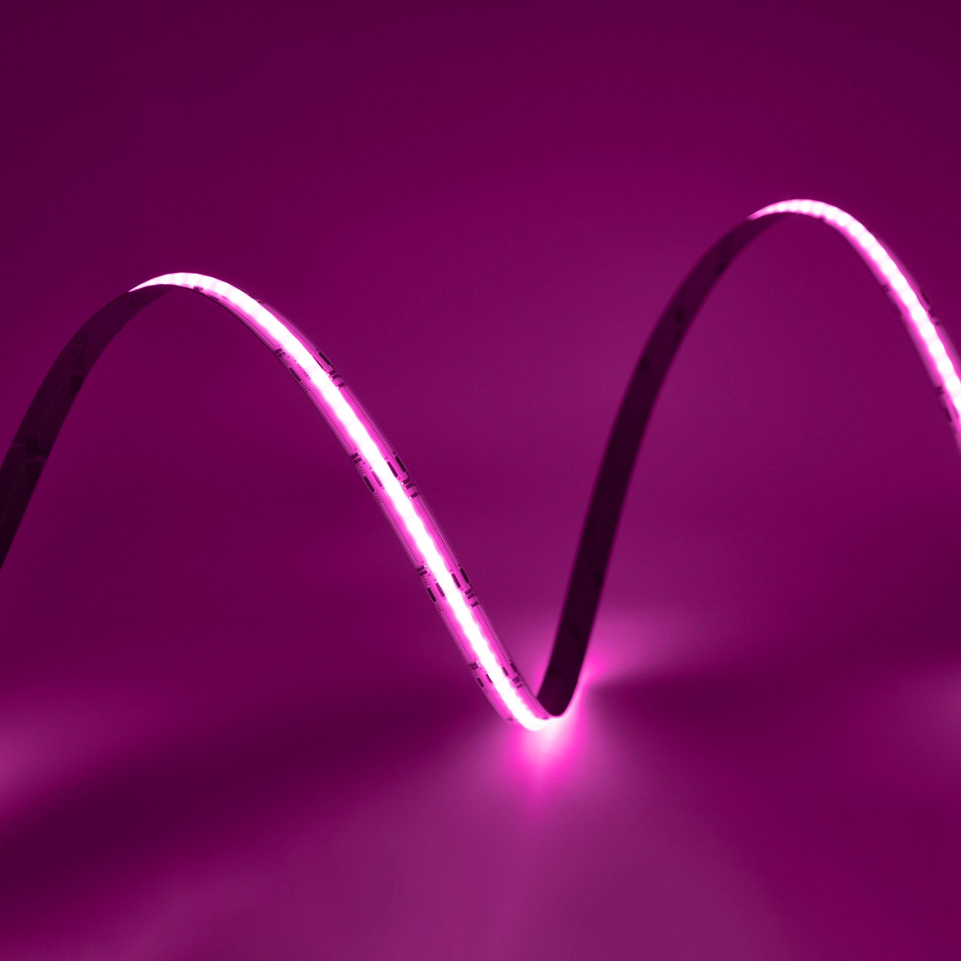  LED COB Strip Light, Seamless, 5M Reel, IP20, 24V, 12mm Wide, RGB+CCT