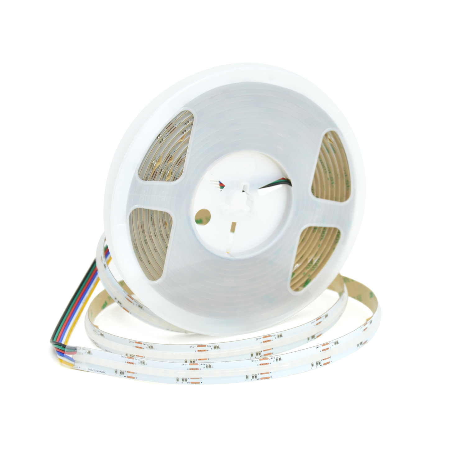  LED COB Strip Light, Seamless, 5M Reel, IP20, 24V, 12mm Wide, RGB+CCT