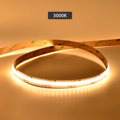  LED COB Strip Light, Seamless, 5M Reel, IP20, 24V, 12mm Wide, RGB+CCT
