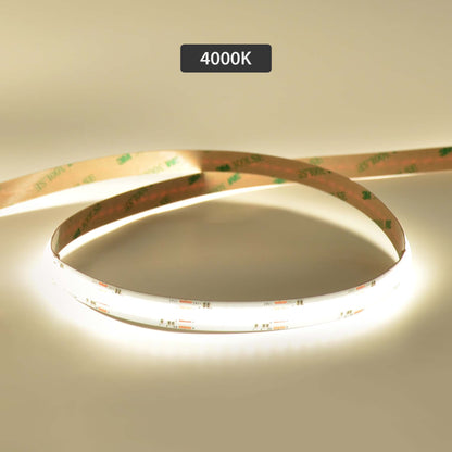  LED COB Strip Light, Seamless, 5M Reel, IP20, 24V, 12mm Wide, RGB+CCT