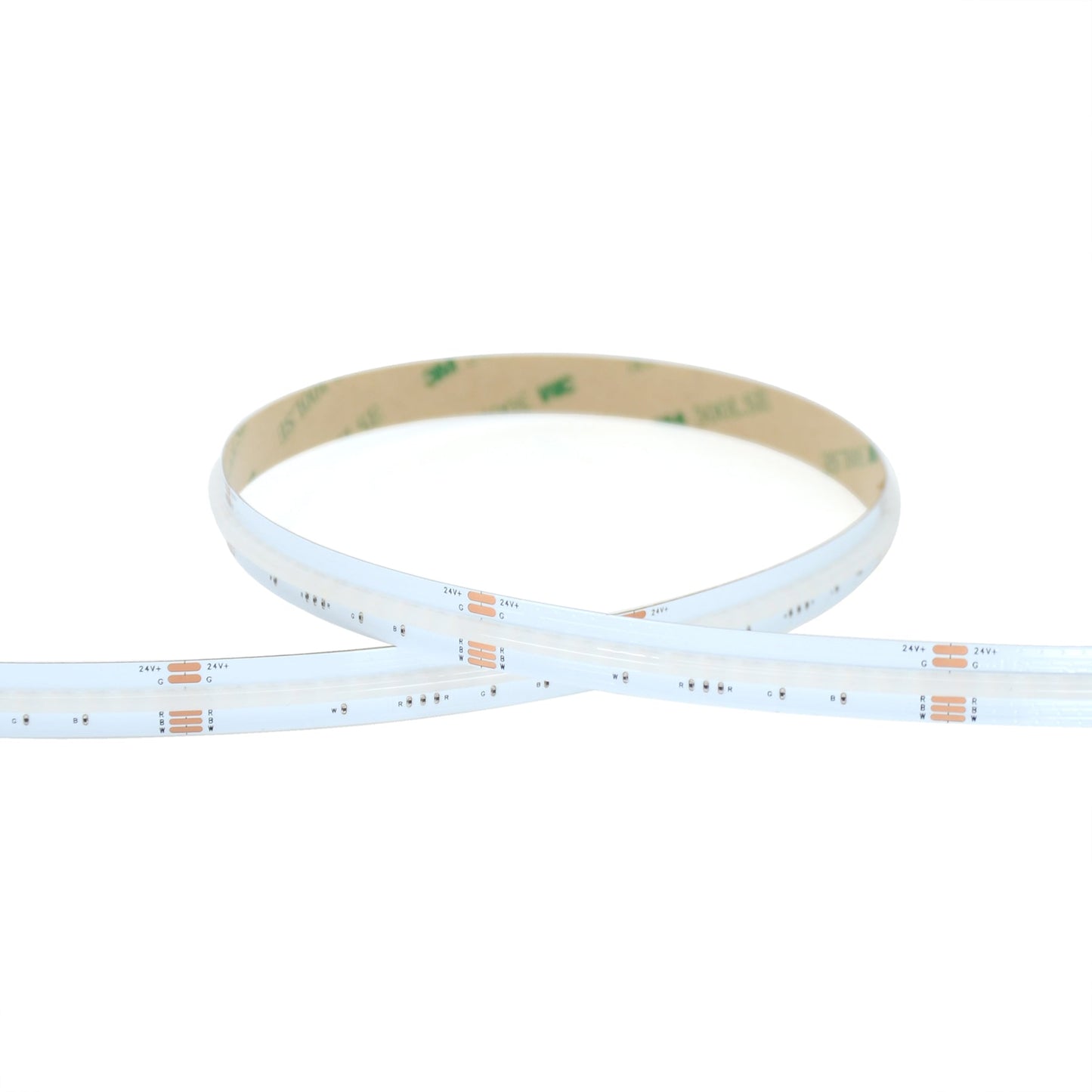  LED COB Strip Light, Seamless, 5M Reel, IP20, 24V, 12mm Wide, RGB+Warm White
