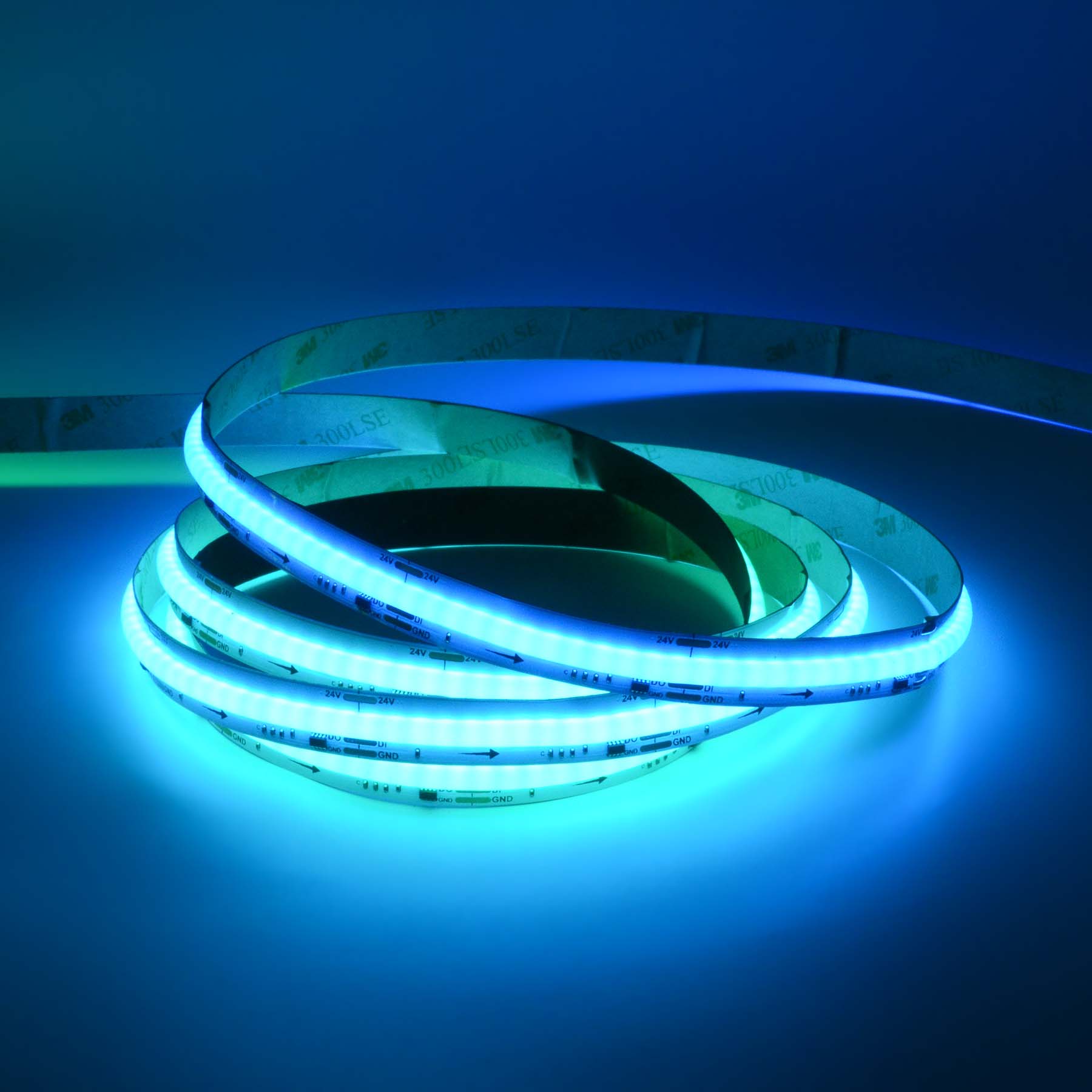  WS2811 SPI COB RGB LED Strip Light 24V – 5M Digital Addressable, IP20