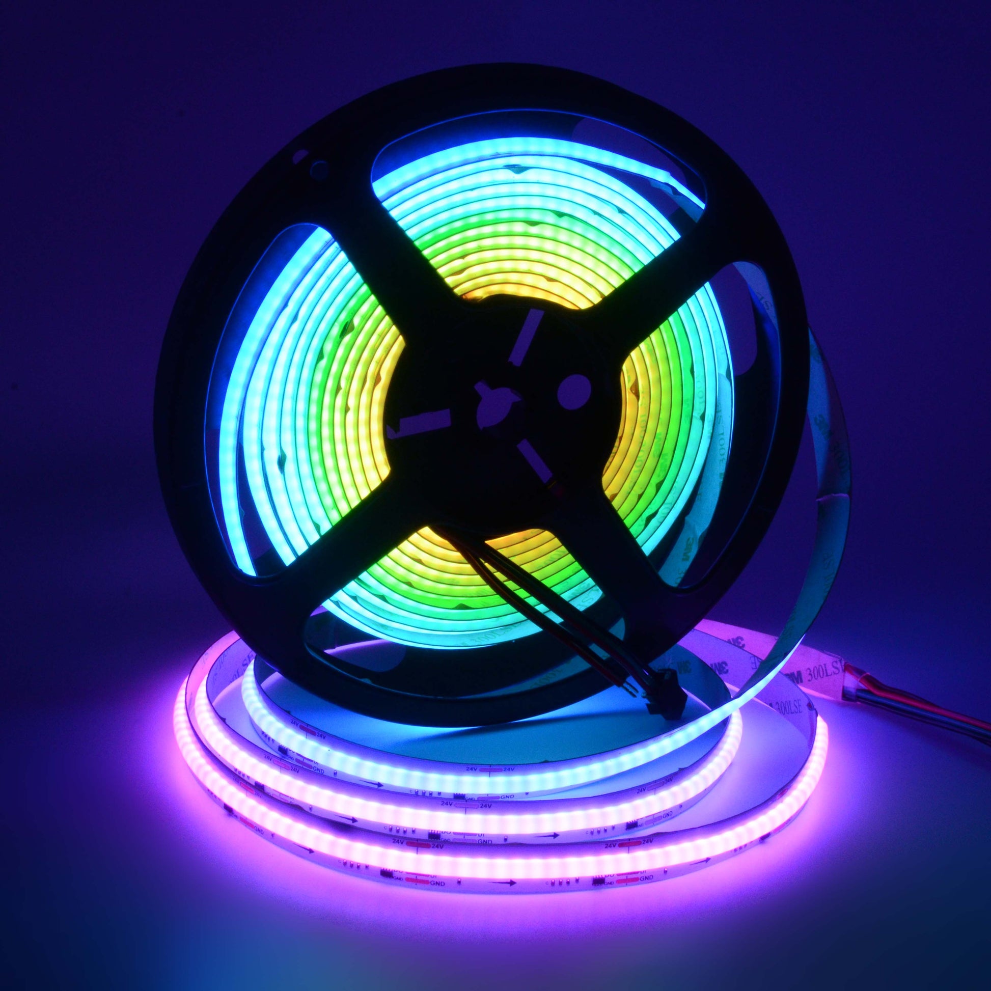  WS2811 SPI COB RGB LED Strip Light 24V – 5M Digital Addressable, IP20