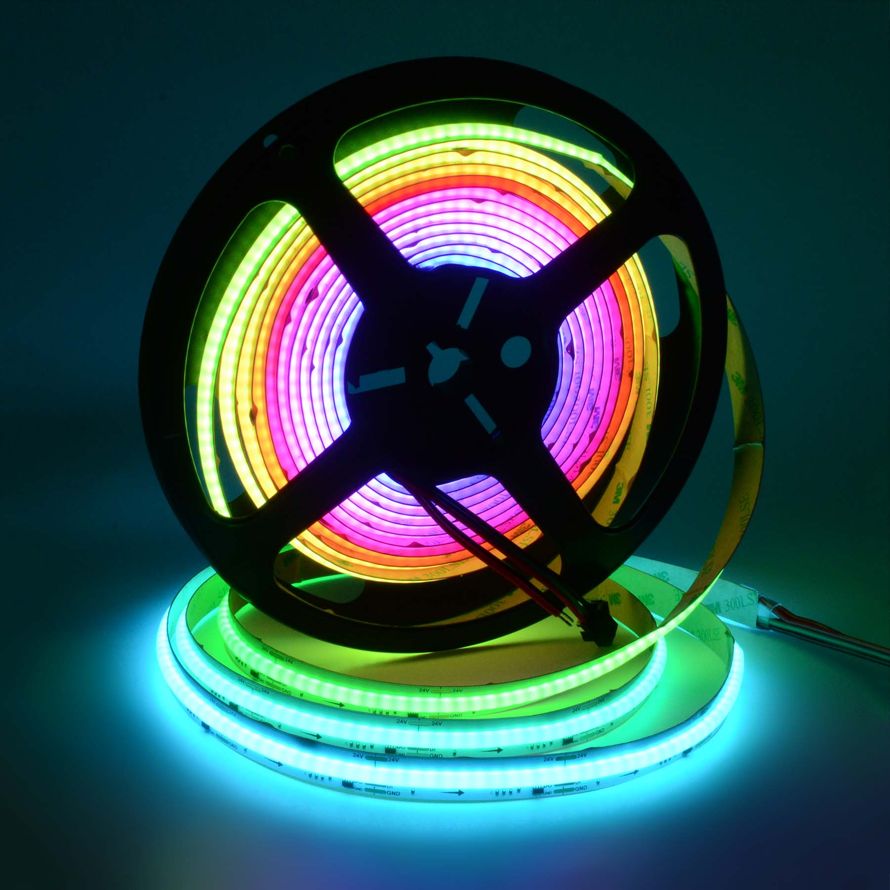  WS2811 SPI COB RGB LED Strip Light 24V – 5M Digital Addressable, IP20