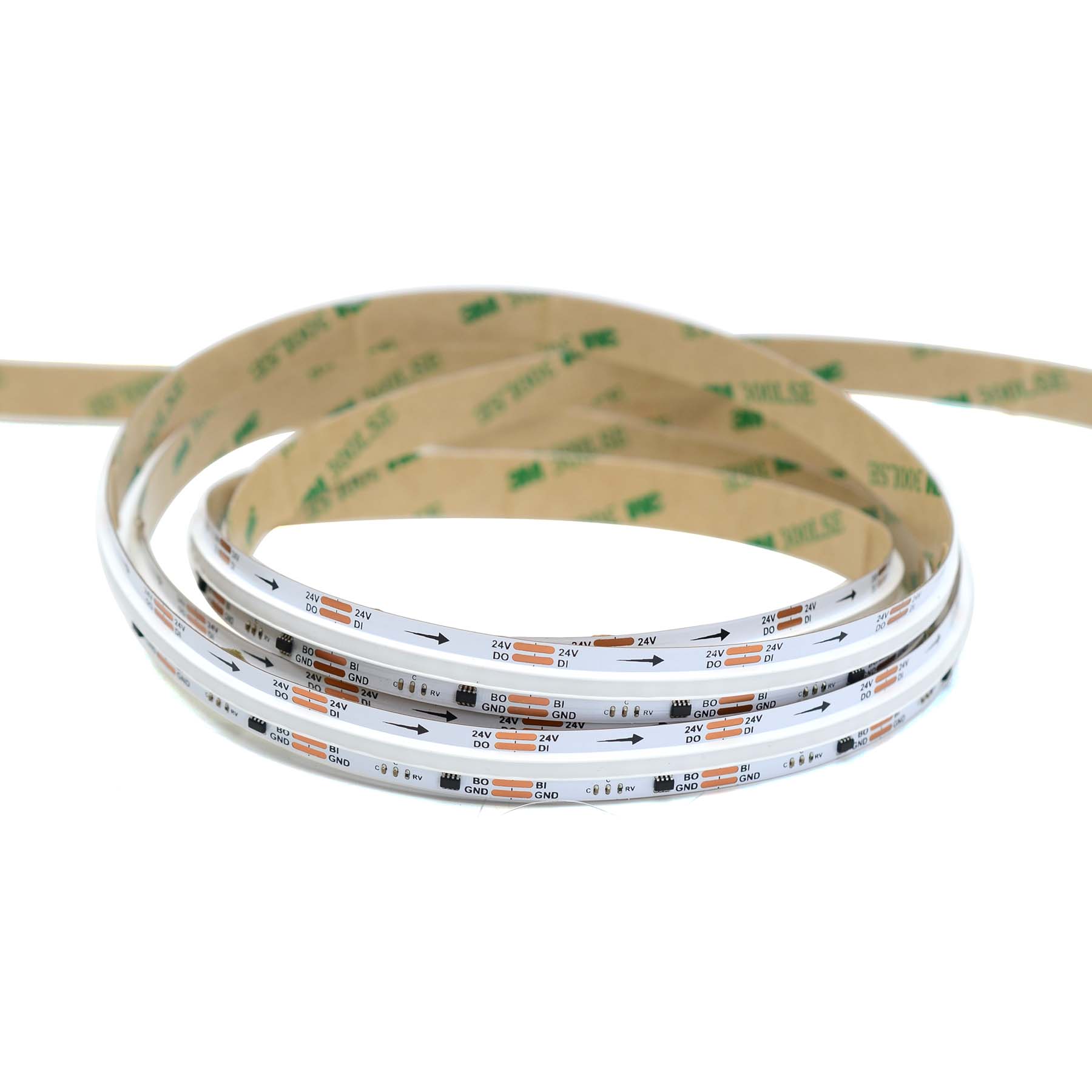  WS2811 SPI COB RGB LED Strip Light 24V – 5M Digital Addressable, IP20