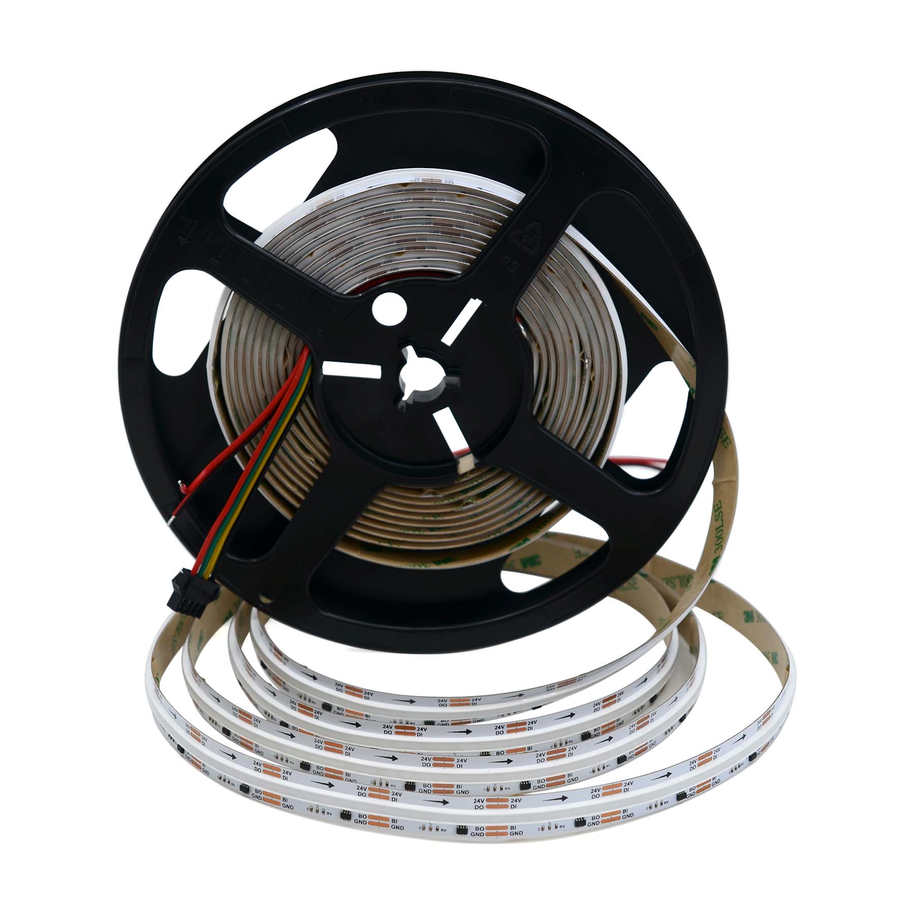  WS2811 SPI COB RGB LED Strip Light 24V – 5M Digital Addressable, IP20