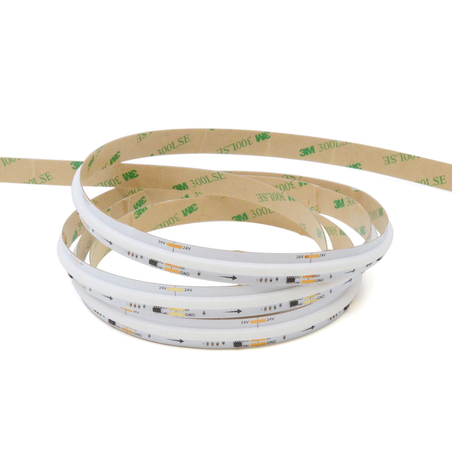  UCS2904 SPI COB RGBWW LED Strip Light 24V – 5M Digital Addressable, IP20