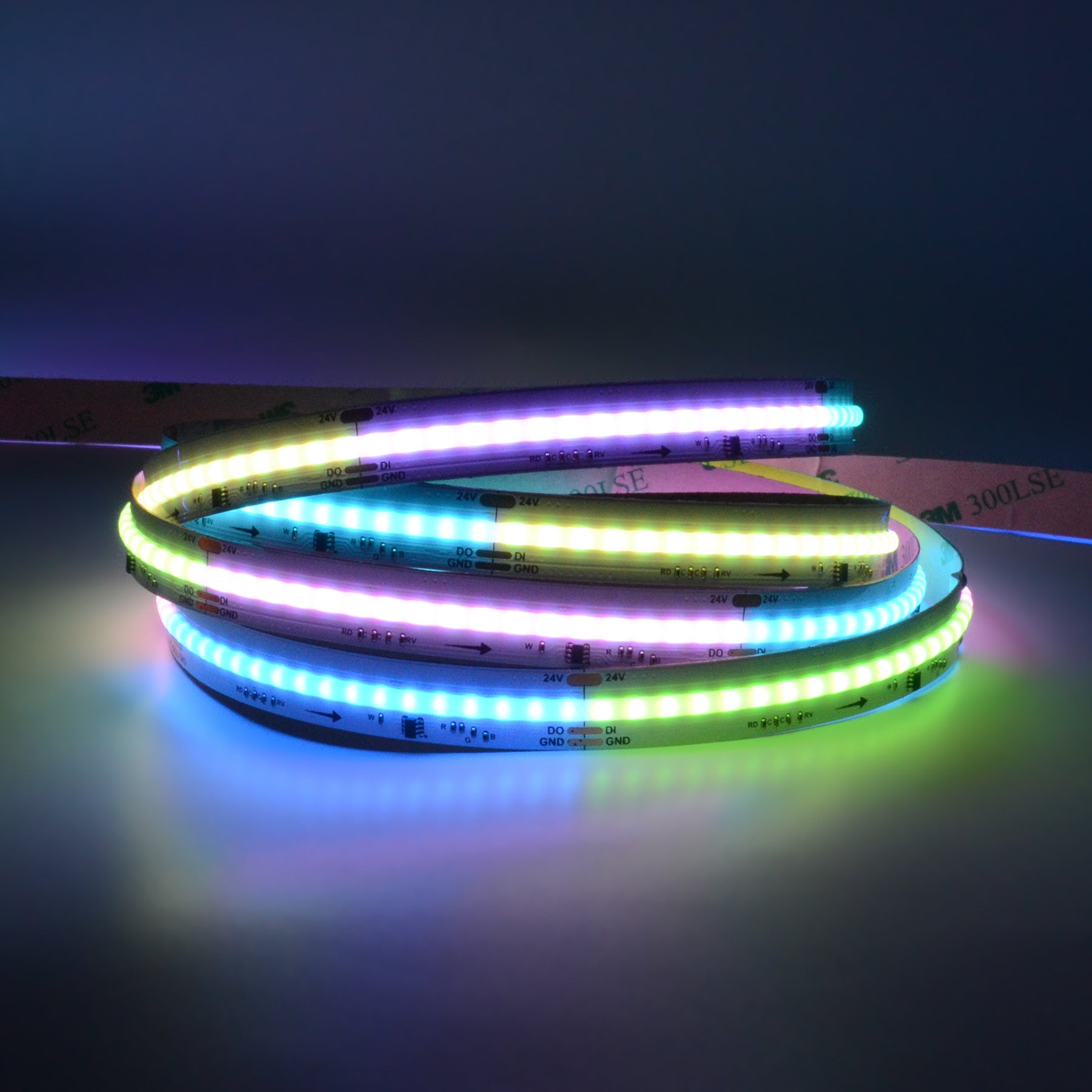  UCS2904 SPI COB RGBW LED Strip Light 24V – 5M Digital Addressable, IP20