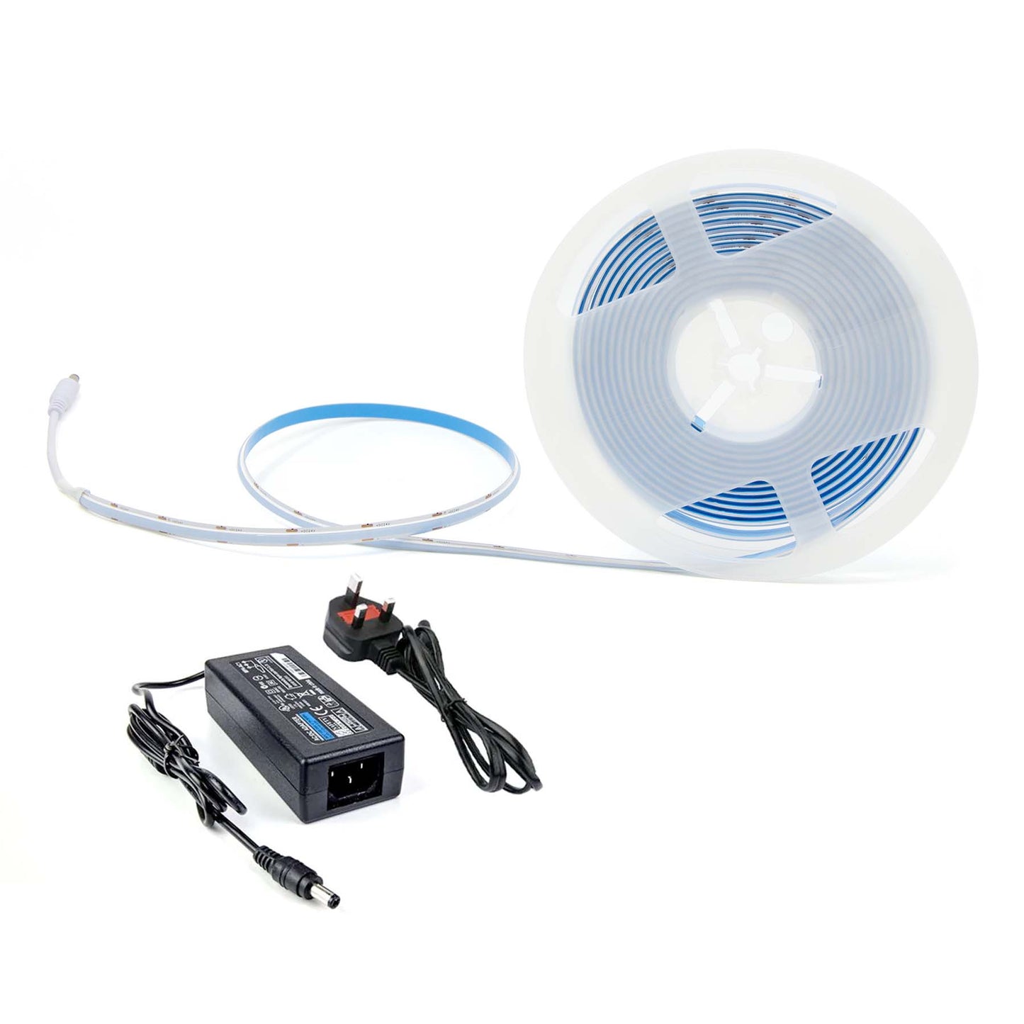  LED COB Strip Light, Seamless, 5M Reel, IP20, 24V, 8mm Wide