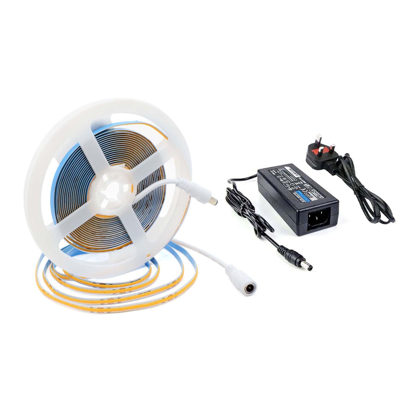  LED COB Strip Light, Seamless, 5M Reel, IP20, 24V, 5mm Wide
