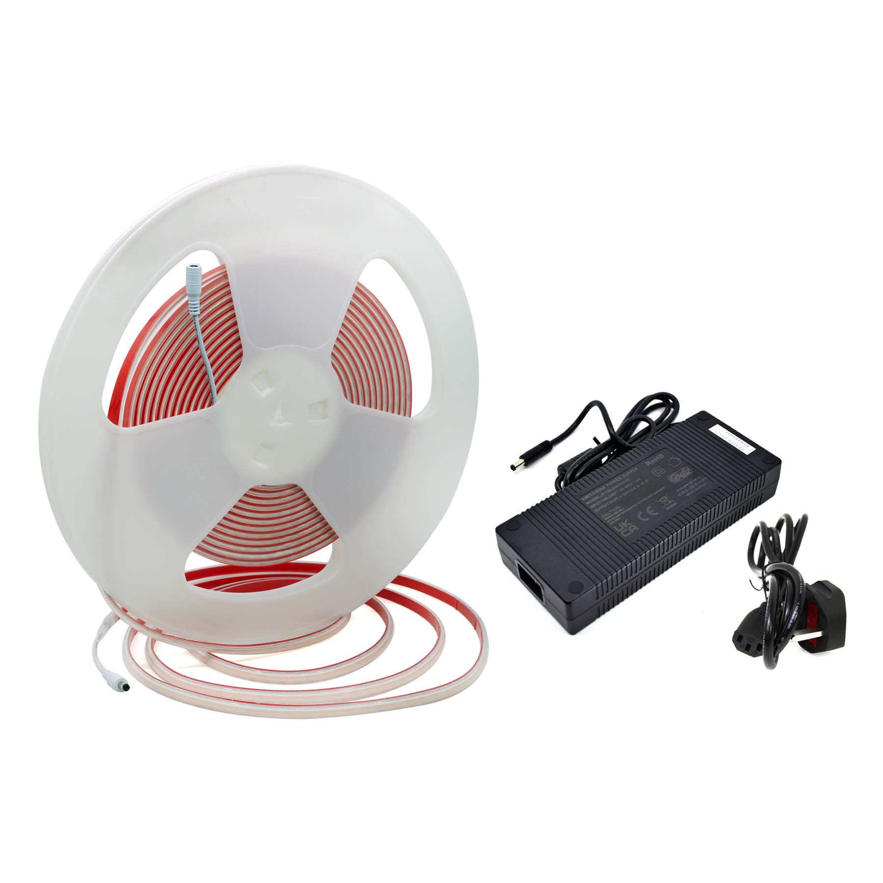  LED COB Strip Light, Seamless, 10M Reel, IP20/IP65, 24V, 1cm/Cut