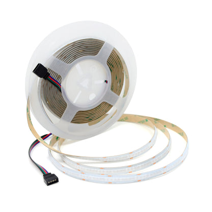  LED COB Strip Light, Seamless, 5M Reel, IP20/IP65, 24V, 10mm/12mm Wide, RGB