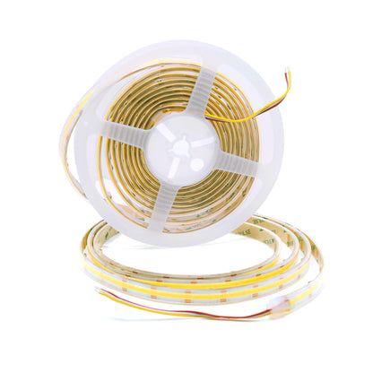  LED COB Strip Light, Seamless, 5M Reel, IP20/IP65, 24V, 10mm/12mm Wide, CCT