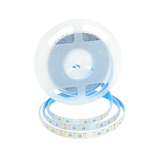  LED 5050 Strip Light, 5M Reel, IP44, 24V, 60 LEDs/M, RGB+Warm White