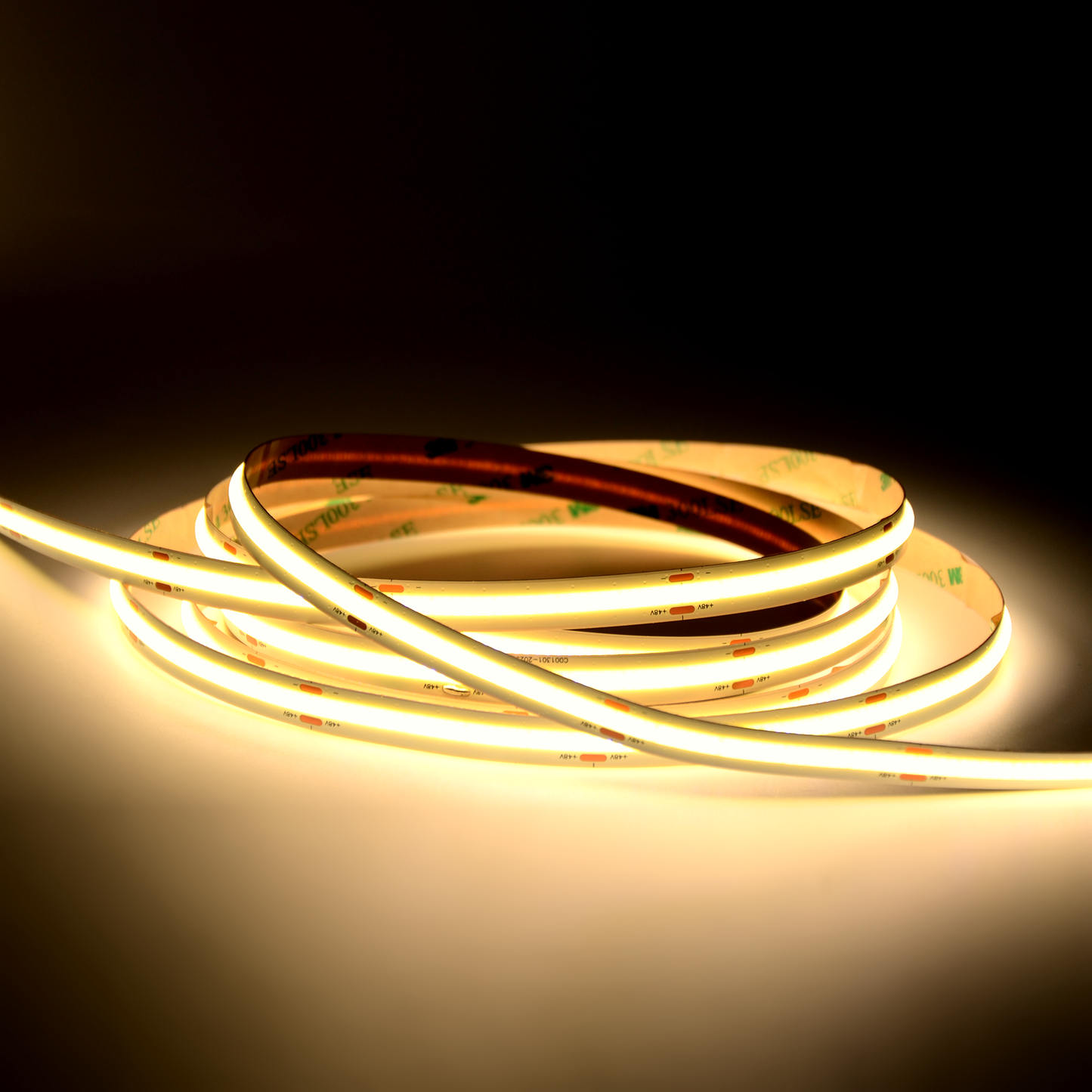  LED COB Strip Light, Seamless, IP20, 48V, 10mm Wide