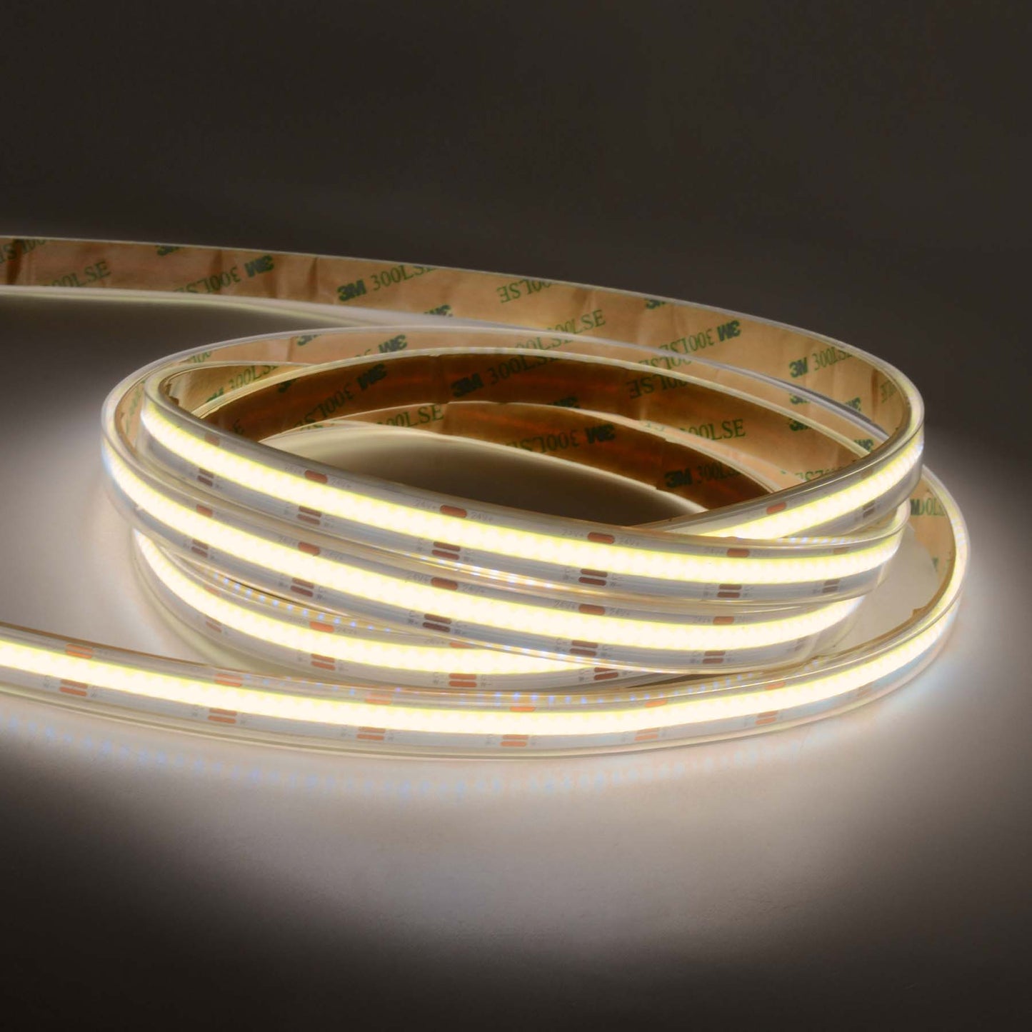  LED COB Strip Light, Seamless, 5M Reel, IP20/IP65, 24V, 10mm/12mm Wide, CCT