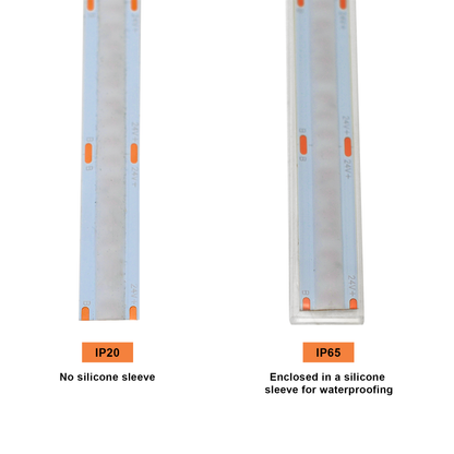  LED COB Strip Light, Seamless, 5M Reel, IP20/IP65, 24V, 10mm/12mm Wide, RGB