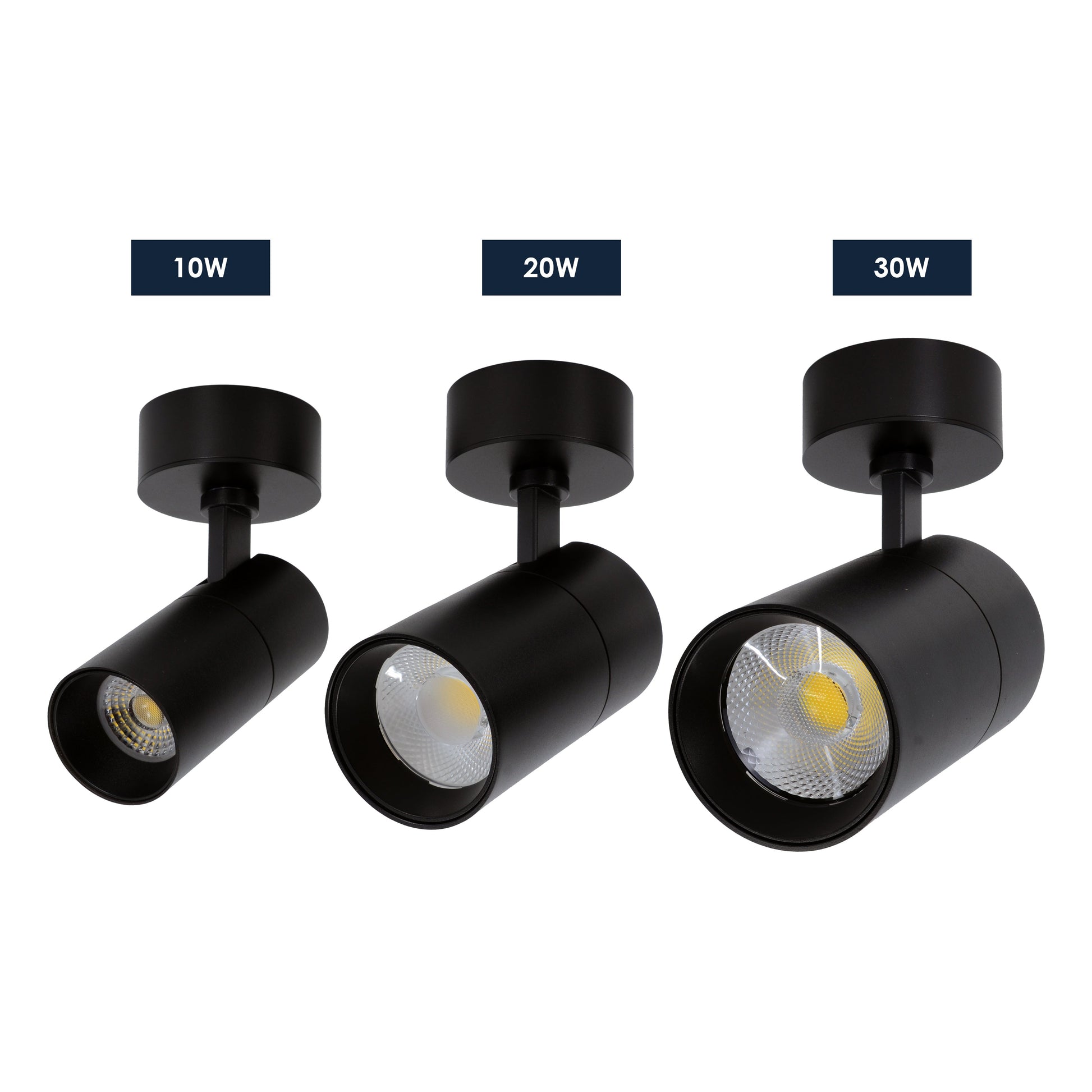  Black Dimmable LED Surface Mounted Spotlight 3CCT