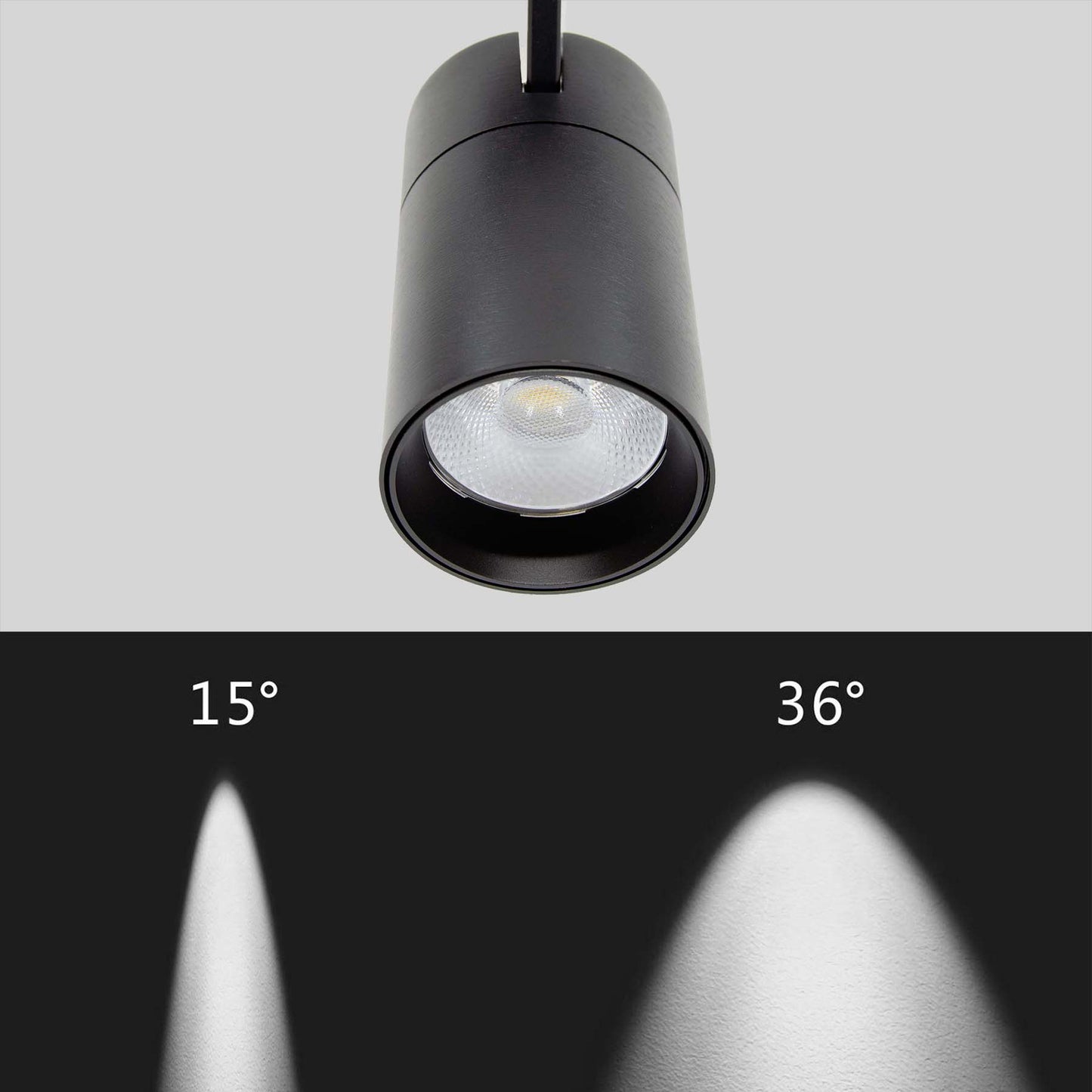  Black Dimmable LED Track Spotlight 3CCT