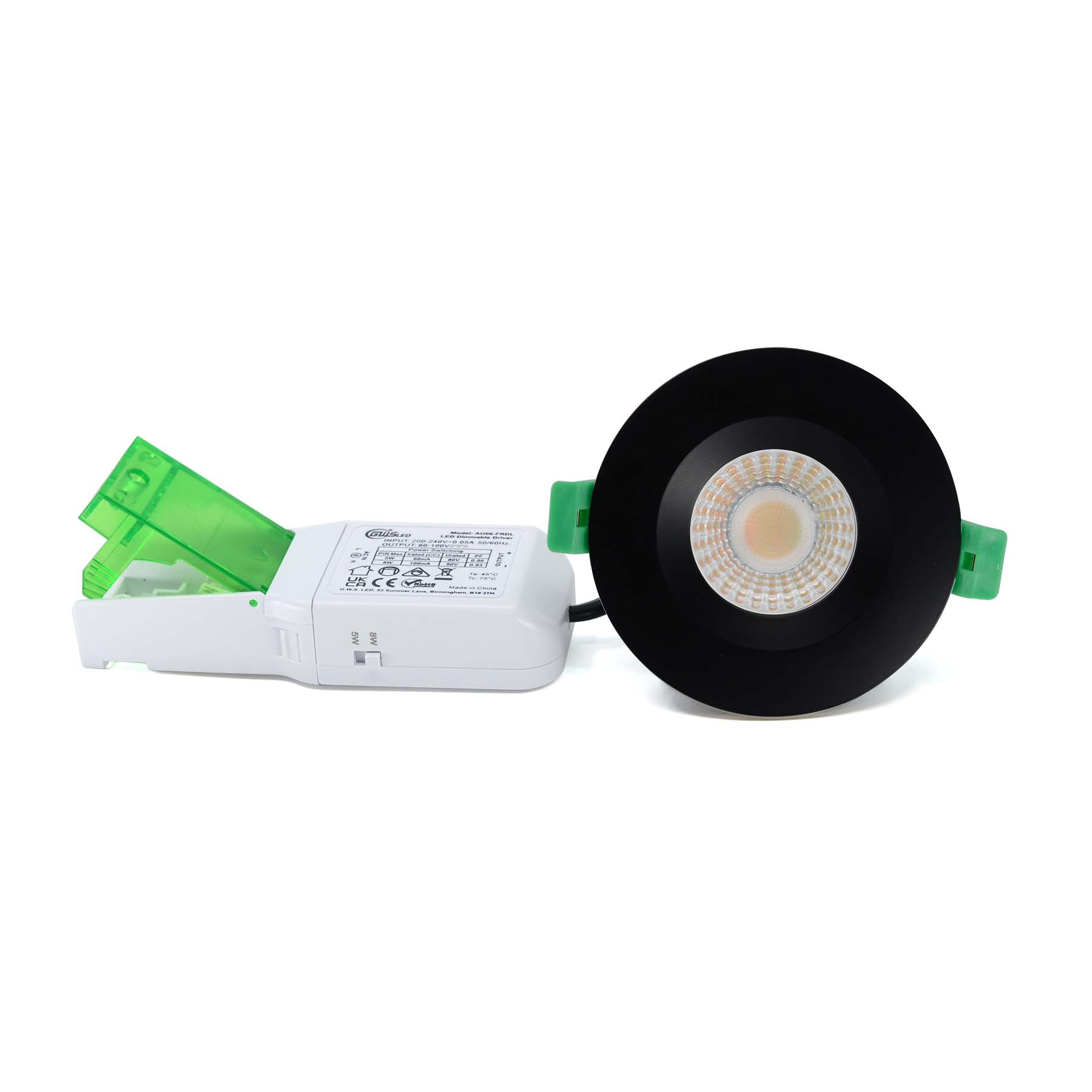  Fire Rated LED Downlight Dimmable Dual Wattage 5W/8W 4CCT