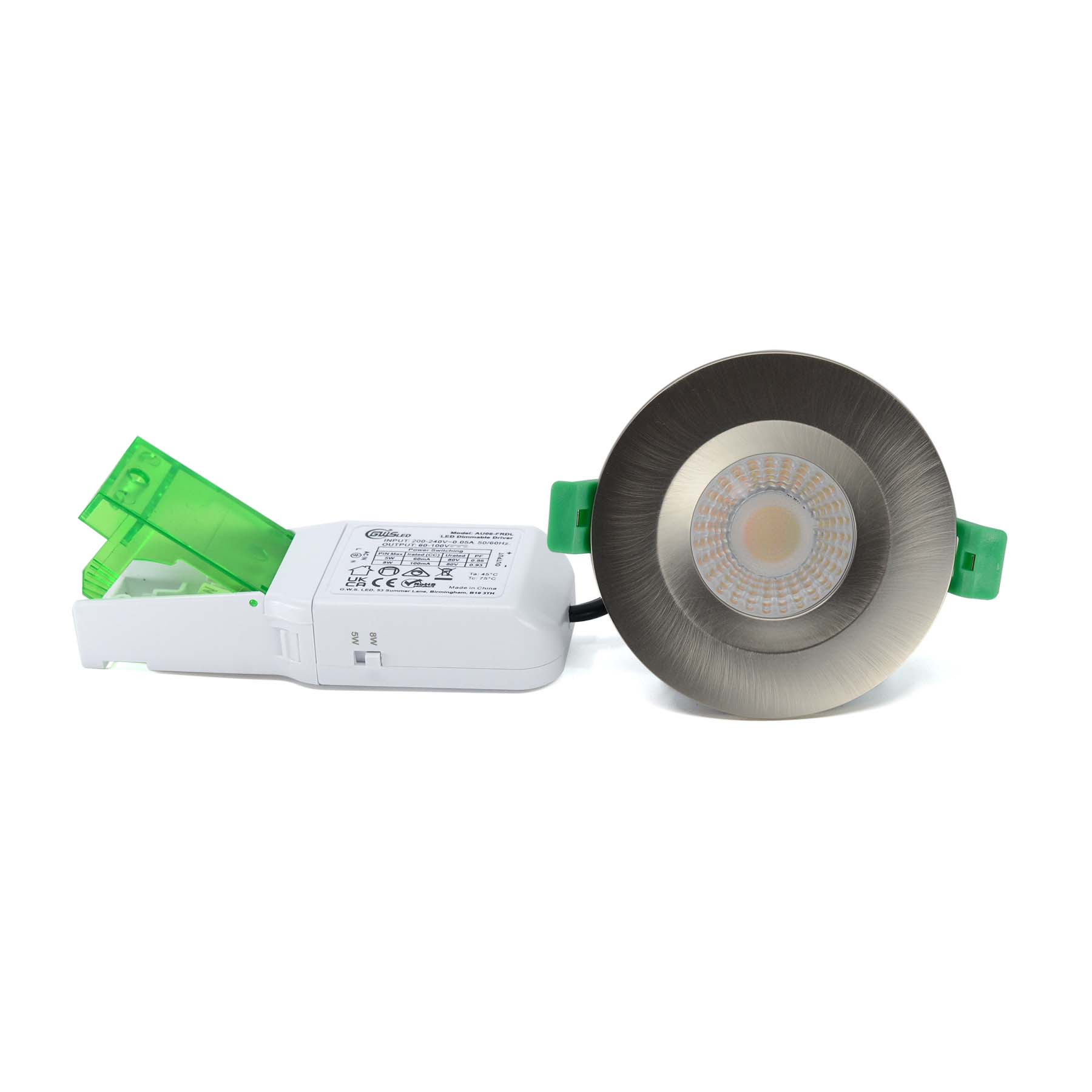  Fire Rated LED Downlight Dimmable Dual Wattage 5W/8W 4CCT