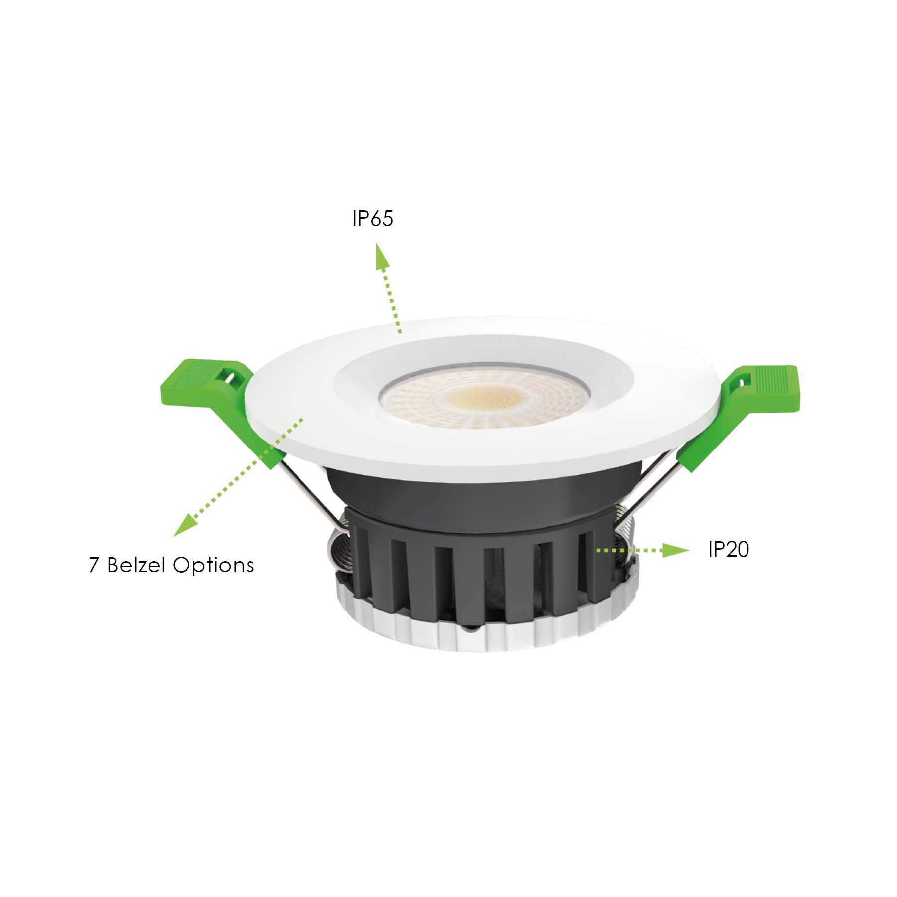  Fire Rated LED Downlight Dimmable Dual Wattage 5W/8W 4CCT