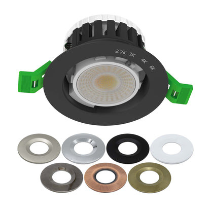  Fire Rated LED Downlight Dimmable Dual Wattage 5W/8W 4CCT