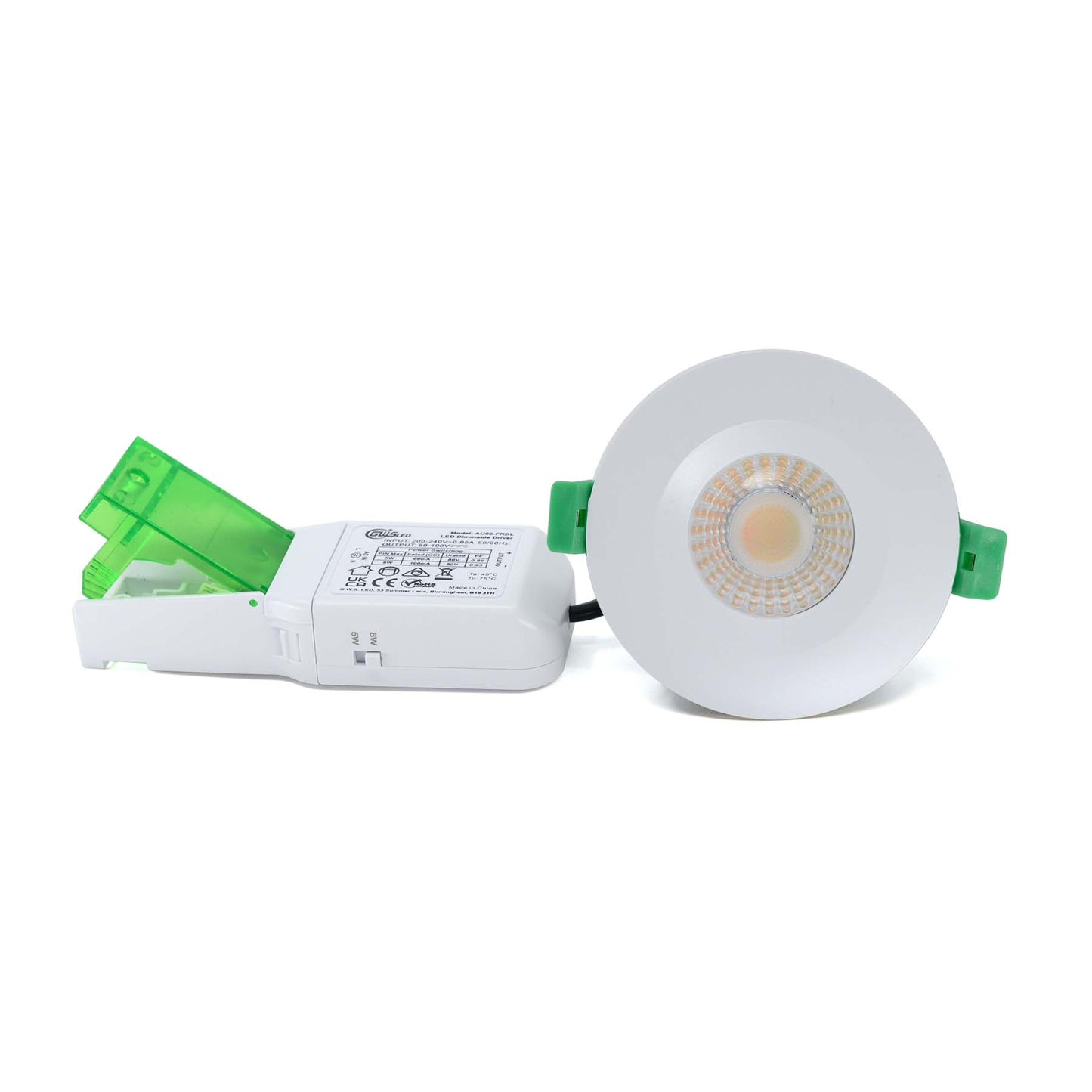  Fire Rated LED Downlight Dimmable Dual Wattage 5W/8W 4CCT