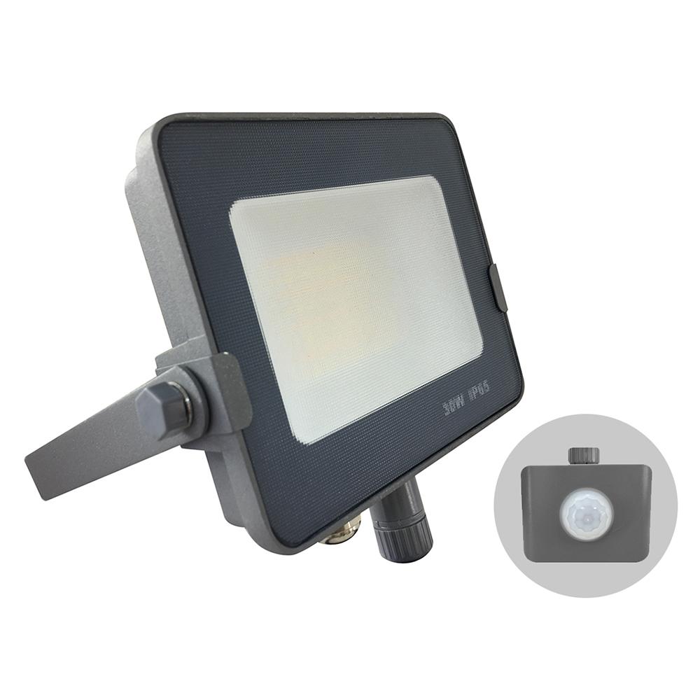  Infinity Grey Casing Tri-Colour LED Flood Light With PIR Motion Sensor