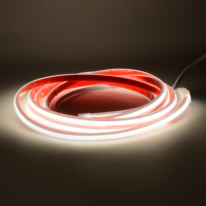  Plug & Play LED COB AC Strip Light, Seamless, IP65, 220V-240V, 10mm Wide, 10cm/Cut