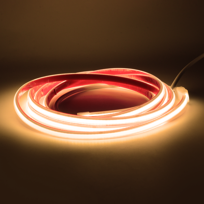  Plug & Play LED COB AC Strip Light, Seamless, IP65, 220V-240V, 10mm Wide, 10cm/Cut