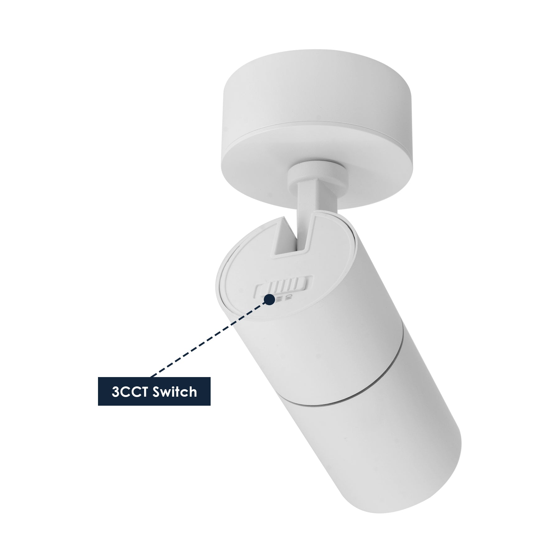  White Dimmable LED Surface Mounted Spotlight 3CCT