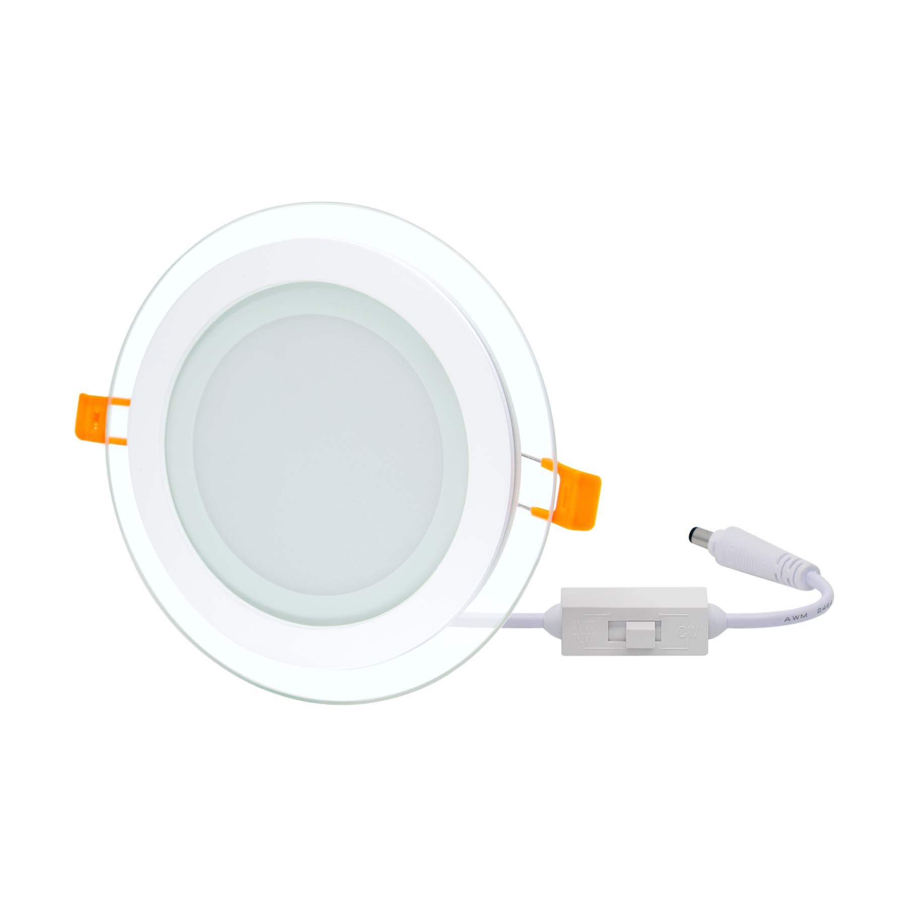  Recessed Round Crystal Glass Edge LED Panel Light