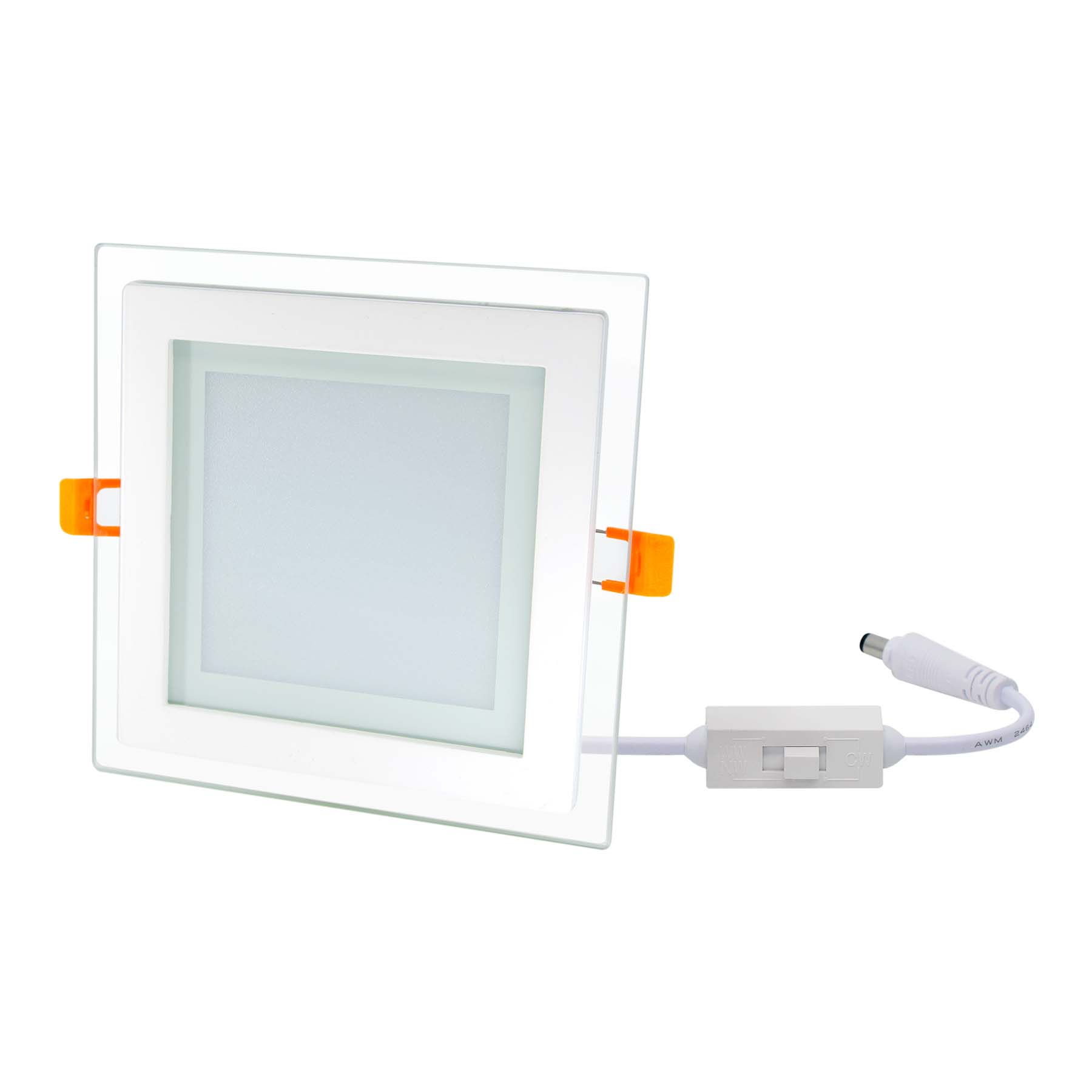  Recessed Square Crystal Glass Edge LED Panel Light