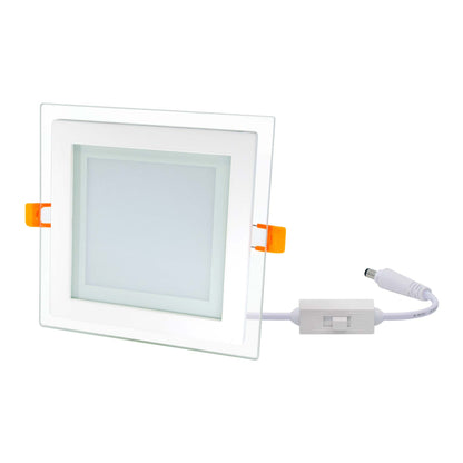  Recessed Square Crystal Glass Edge LED Panel Light