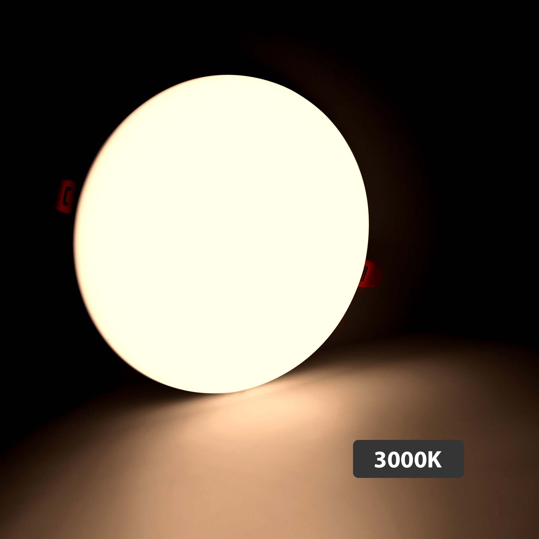  Adjustable Cut-Out Rimless Recessed Round LED Panel Light