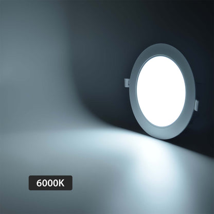  LED Slim Panel Light Round Recessed 3CCT IP54