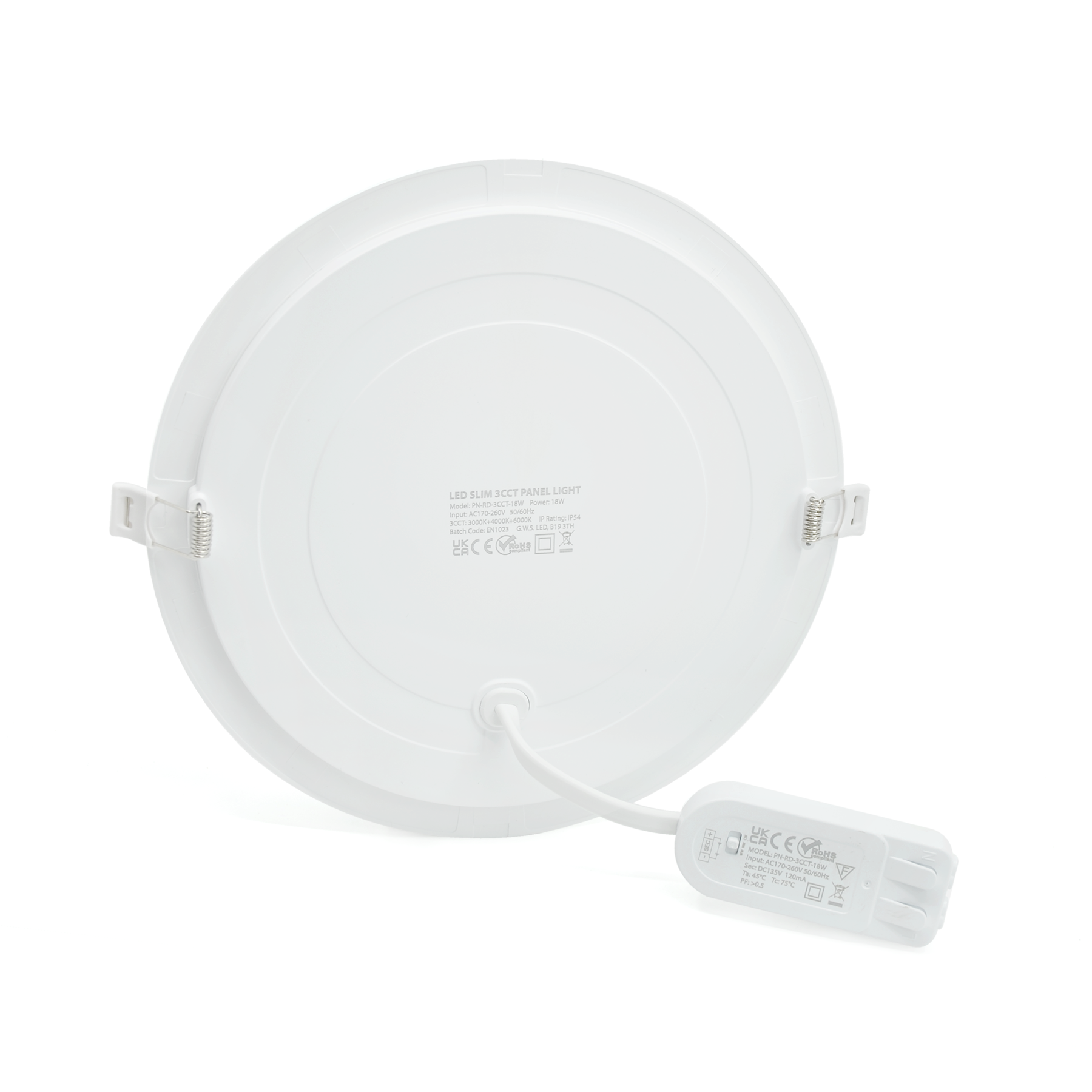  LED Panel Light Round Surface Mounted 3CCT IP54
