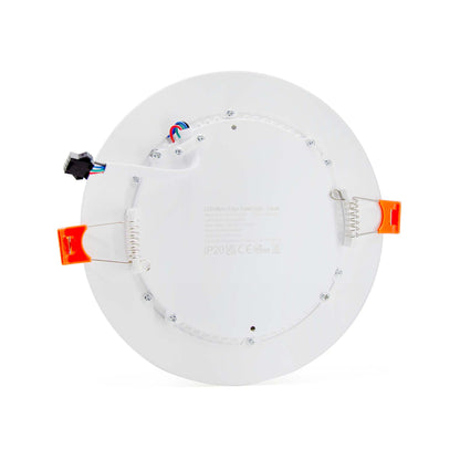  Recessed Round Chrome Mirror Purple Edge Lit LED Panel Light