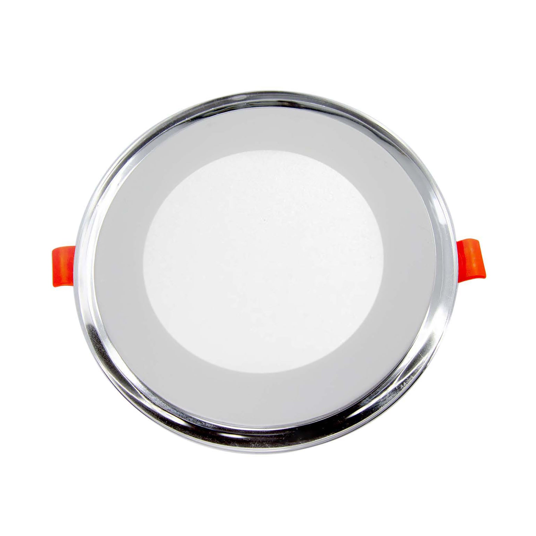  Recessed Round Chrome Mirror Purple Edge Lit LED Panel Light