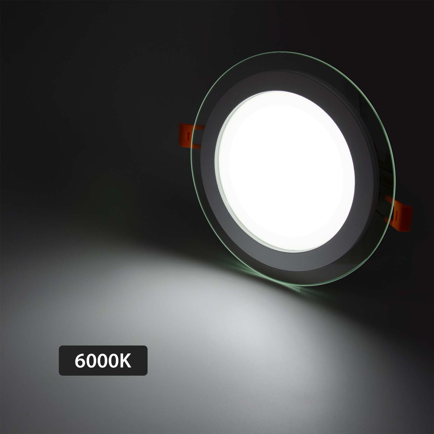  Recessed Round Crystal Glass Edge LED Panel Light