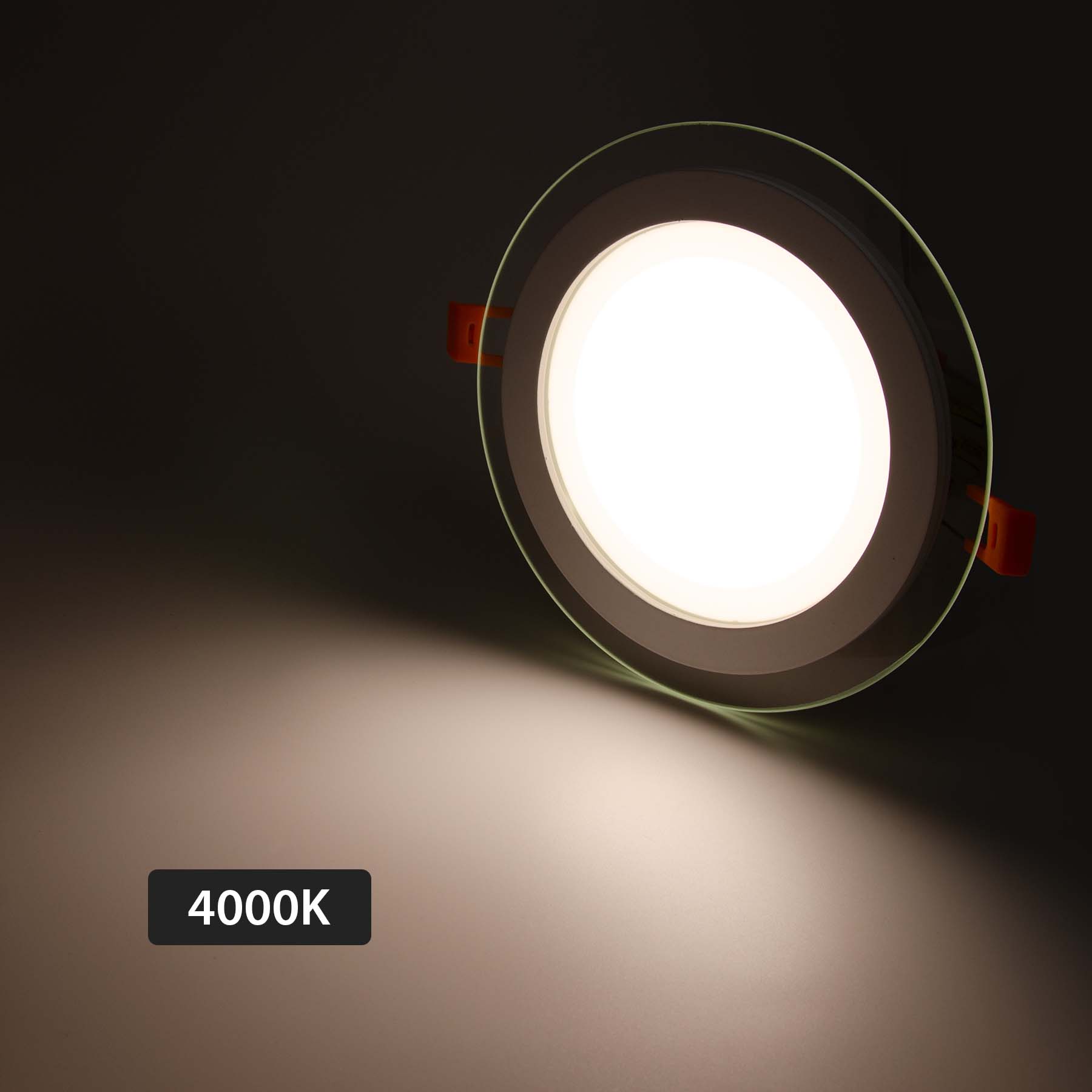  Recessed Round Crystal Glass Edge LED Panel Light