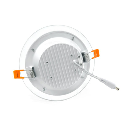  Recessed Round Crystal Glass Edge LED Panel Light