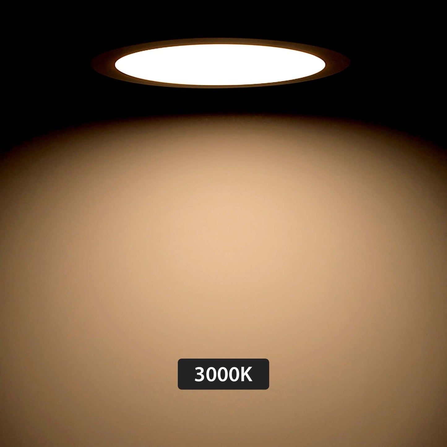  Recessed Round LED Slim Panel Light Triple Cycles