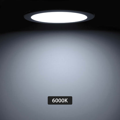 Recessed Round LED Slim Panel Light Triple Cycles