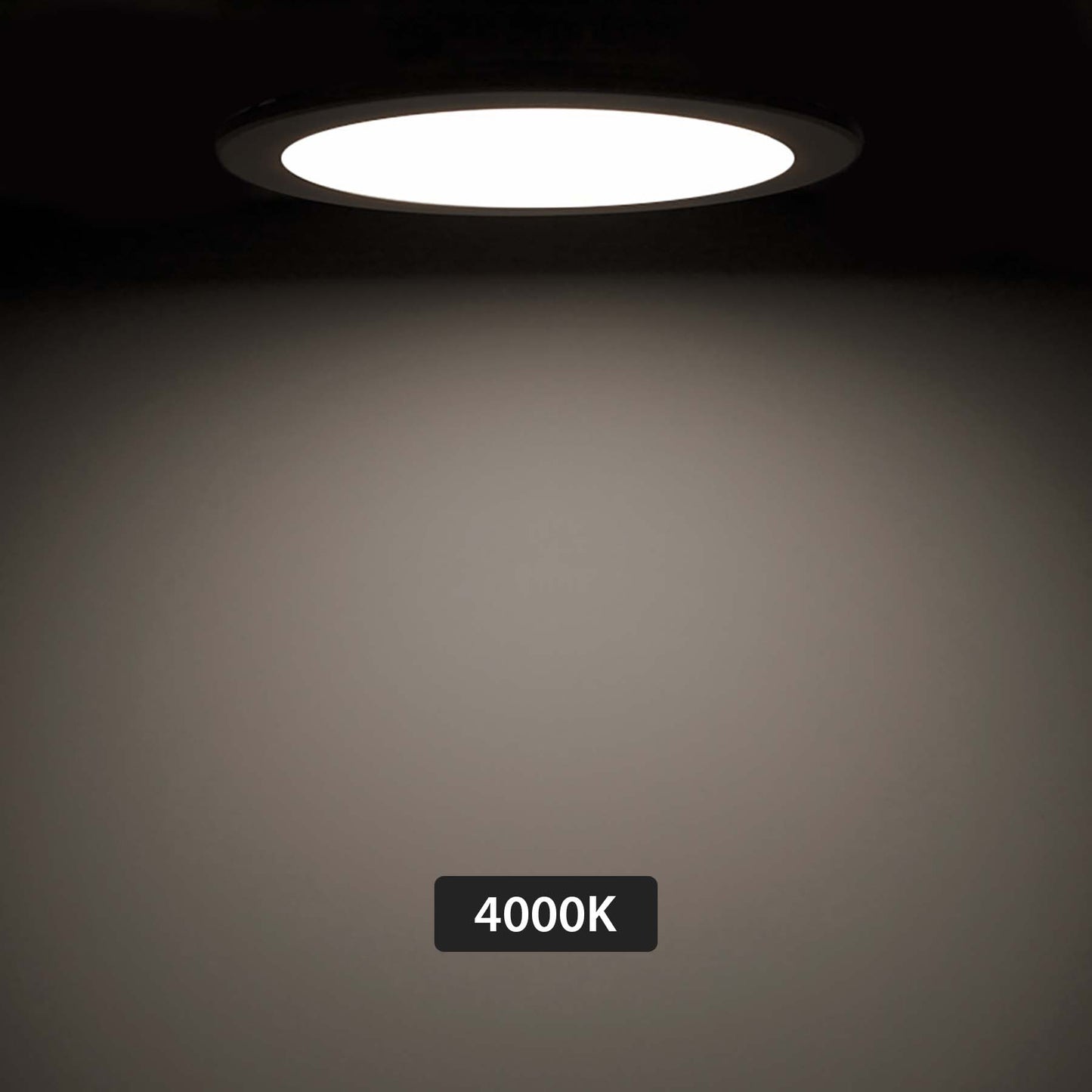  Recessed Round LED Slim Panel Light Triple Cycles