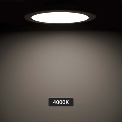  Recessed Round LED Slim Panel Light Triple Cycles