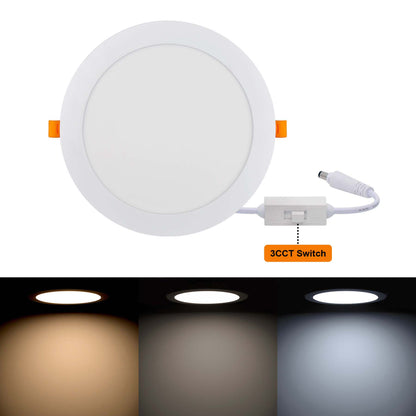  Recessed Round LED Slim Panel Light